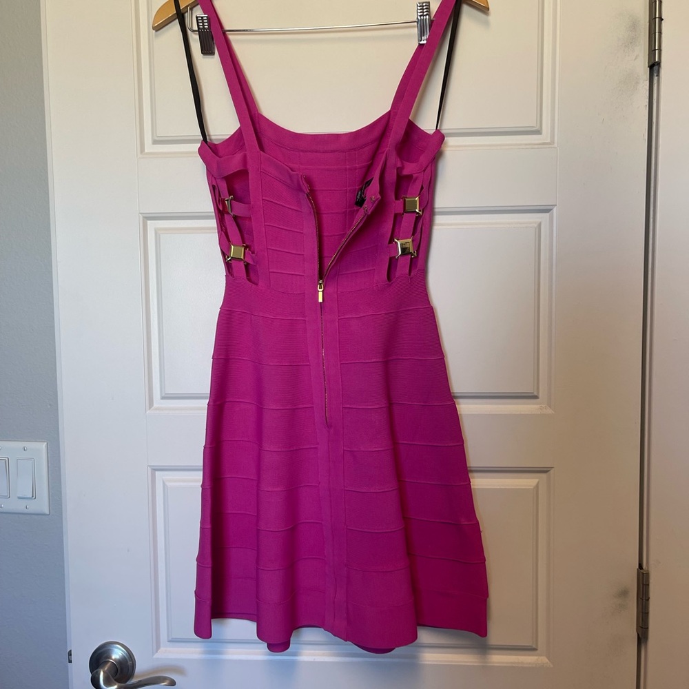 bebe bandage Strappy Midi Dress